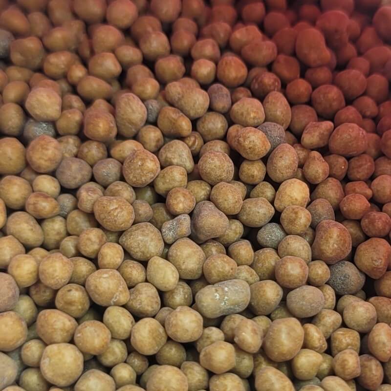 Close-up of Osmocote Plus slow-release fertilizer pellets